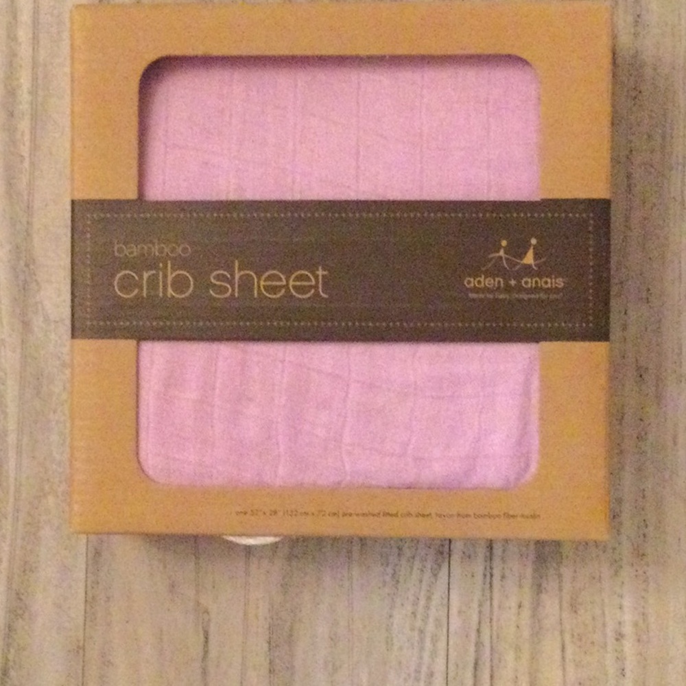 aden + anais Bamboo Crib Sheet in Light Pink